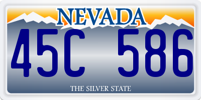 NV license plate 45C586
