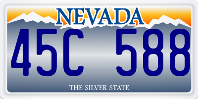 NV license plate 45C588