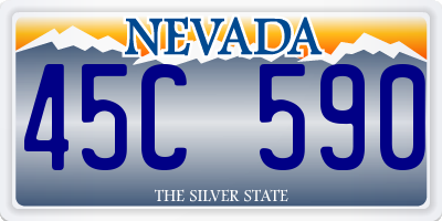 NV license plate 45C590