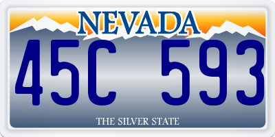 NV license plate 45C593
