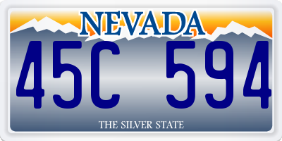 NV license plate 45C594