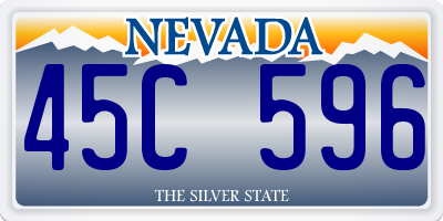 NV license plate 45C596
