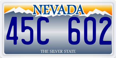 NV license plate 45C602