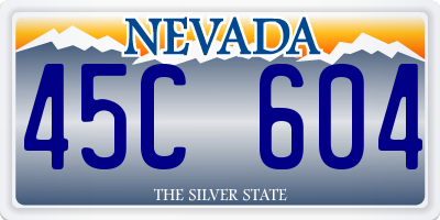 NV license plate 45C604