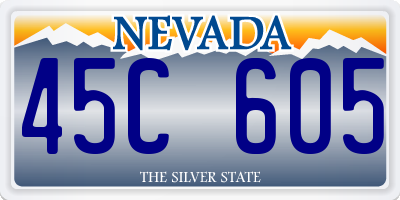 NV license plate 45C605