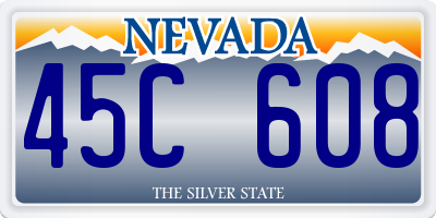 NV license plate 45C608