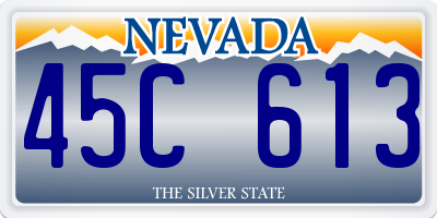NV license plate 45C613