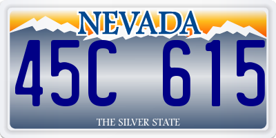 NV license plate 45C615