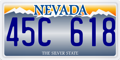 NV license plate 45C618