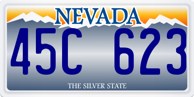 NV license plate 45C623