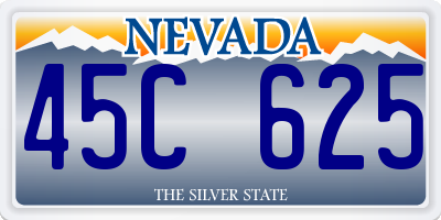 NV license plate 45C625