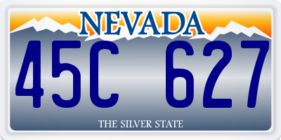 NV license plate 45C627