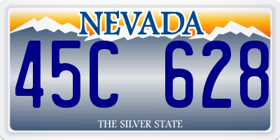 NV license plate 45C628