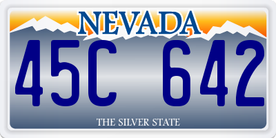 NV license plate 45C642