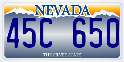 NV license plate 45C650