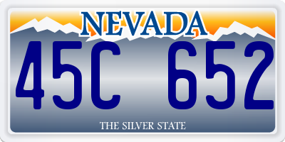 NV license plate 45C652