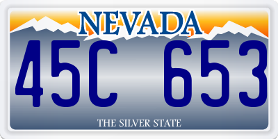 NV license plate 45C653