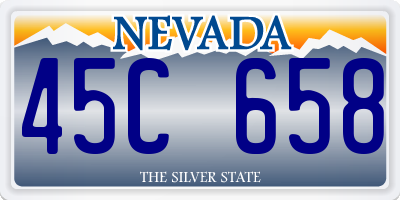 NV license plate 45C658