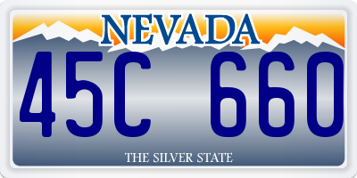 NV license plate 45C660