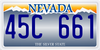 NV license plate 45C661