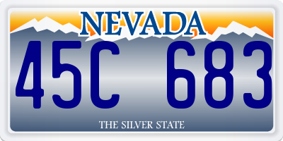 NV license plate 45C683