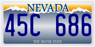 NV license plate 45C686