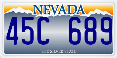 NV license plate 45C689