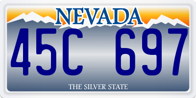 NV license plate 45C697