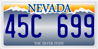 NV license plate 45C699