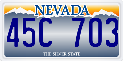 NV license plate 45C703
