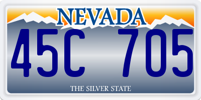 NV license plate 45C705