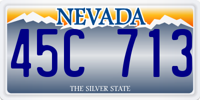 NV license plate 45C713