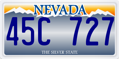 NV license plate 45C727