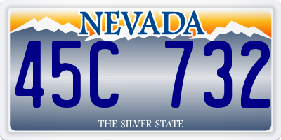 NV license plate 45C732
