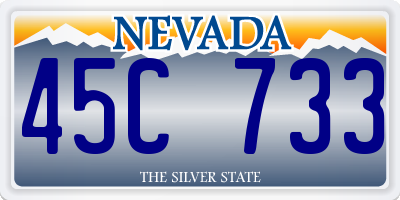 NV license plate 45C733