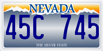 NV license plate 45C745