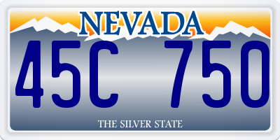 NV license plate 45C750