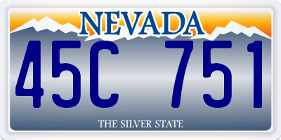 NV license plate 45C751