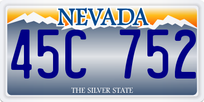NV license plate 45C752