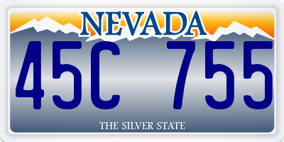 NV license plate 45C755