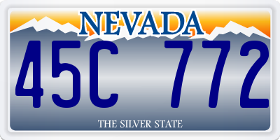 NV license plate 45C772