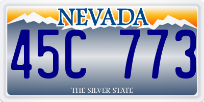 NV license plate 45C773