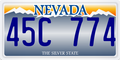 NV license plate 45C774