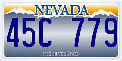 NV license plate 45C779