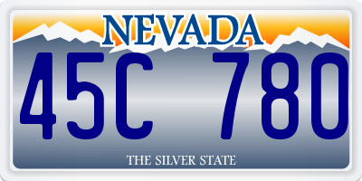 NV license plate 45C780