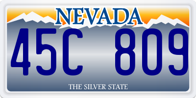 NV license plate 45C809