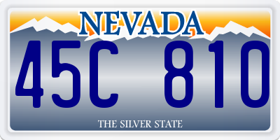 NV license plate 45C810