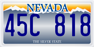 NV license plate 45C818