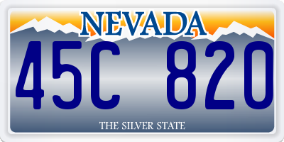 NV license plate 45C820