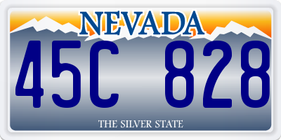 NV license plate 45C828